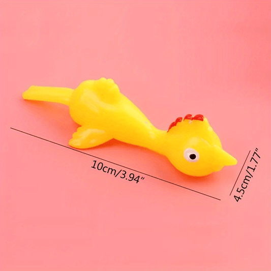 Rubber Chicken Finger Slingshot Toy for Kids & Adults No Batteries Needed