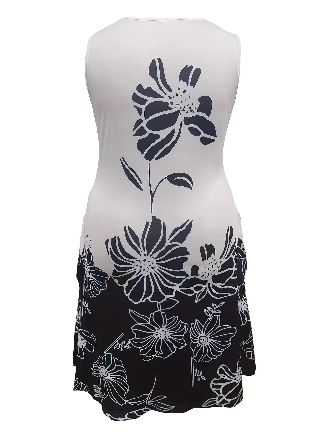 Women's Plus Floral Print Maxi Tank Dress