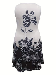 Women's Plus Floral Print Maxi Tank Dress