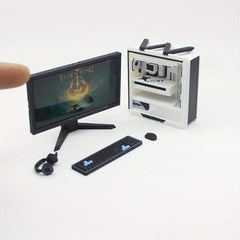 1:12 Scale E-Sports Gaming Setup Scene for Home or Office Decor