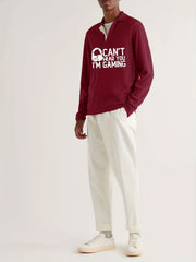 Men's Warm V-Neck Polo Sweater for Fall Winter