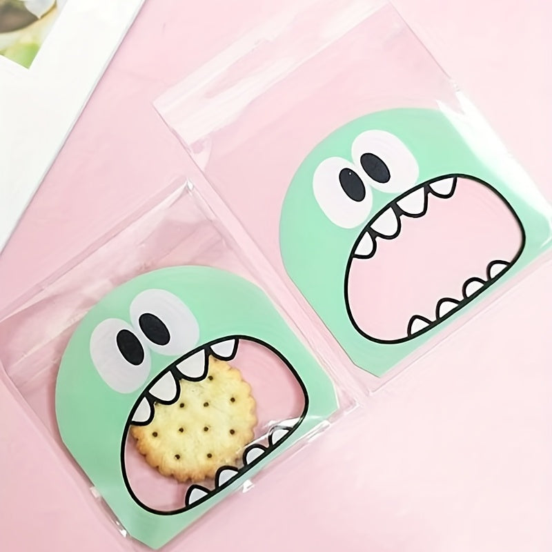 100pcs Cartoon Graphic Resealable Packaging Bag for Snacks Nuts Seeds Candy