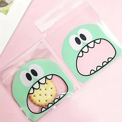 100pcs Cartoon Graphic Resealable Packaging Bag for Snacks Nuts Seeds Candy