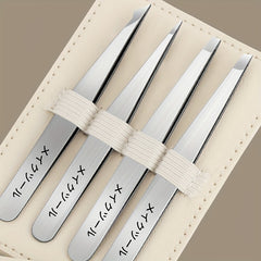 4pcs Eyebrow Tweezers Set For Men And Women