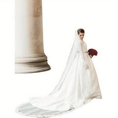 Long Tail Bridal Veil with Hair Comb Forest Style Wedding Accessory