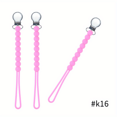 Baby Silicone Pacifier Chain Comfort Beads Clip Anti-drop Stainless Steel