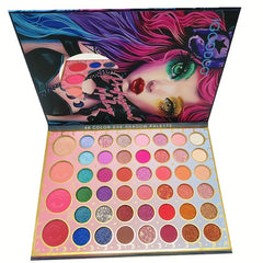 46-Shade Matte & Pearly Eyeshadow Palette for Anime Girl Makeup