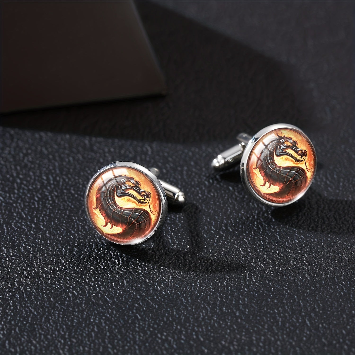 Dino Cufflinks T-Rex, Velociraptor, Spinosaurus