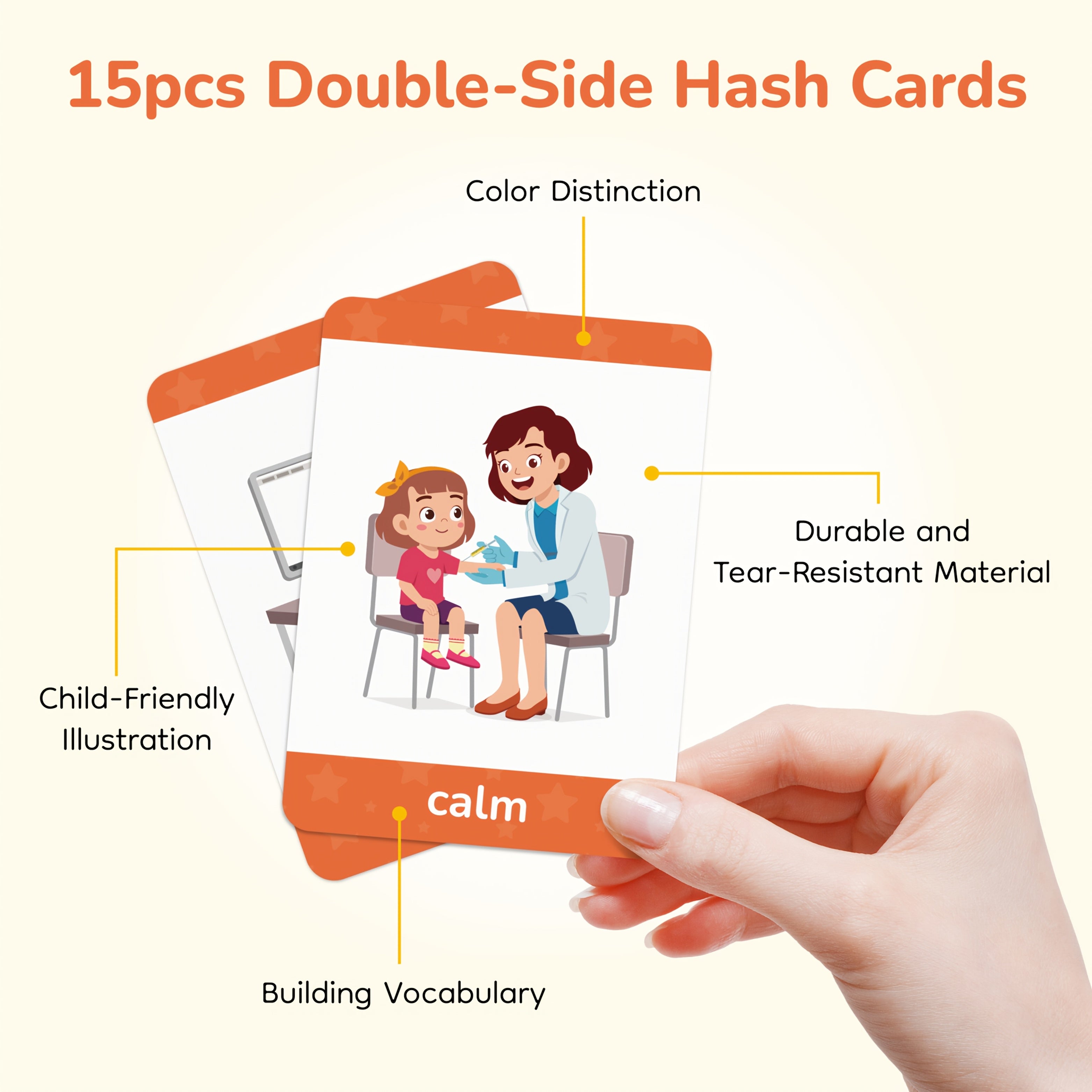 Emotion & Behavior Flashcards Set for English Vo