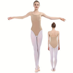 Seamless Nude Camisole Leotard Dress with Transition Straps