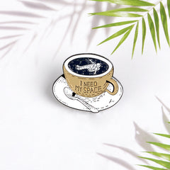 Men's Astronaut Coffee Mug Brooch