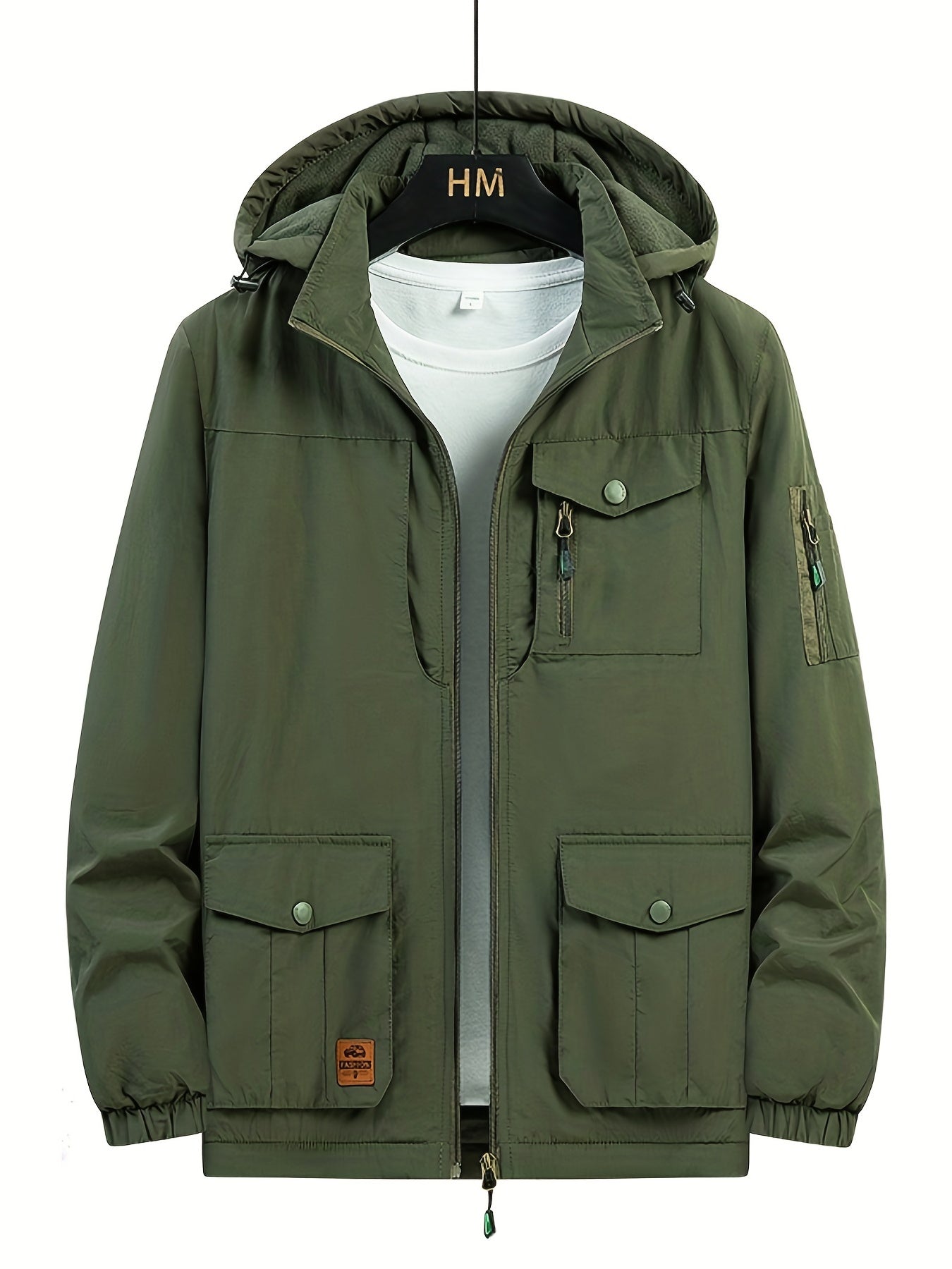 Men's Waterproof Hooded Jacket for Outdoor Activities