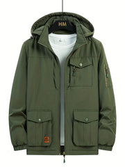 Men's Waterproof Hooded Jacket for Outdoor Activities