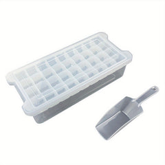Ice Cube Mold Freezer Ice Tray with Scoop & Box for Cocktails Whiskey