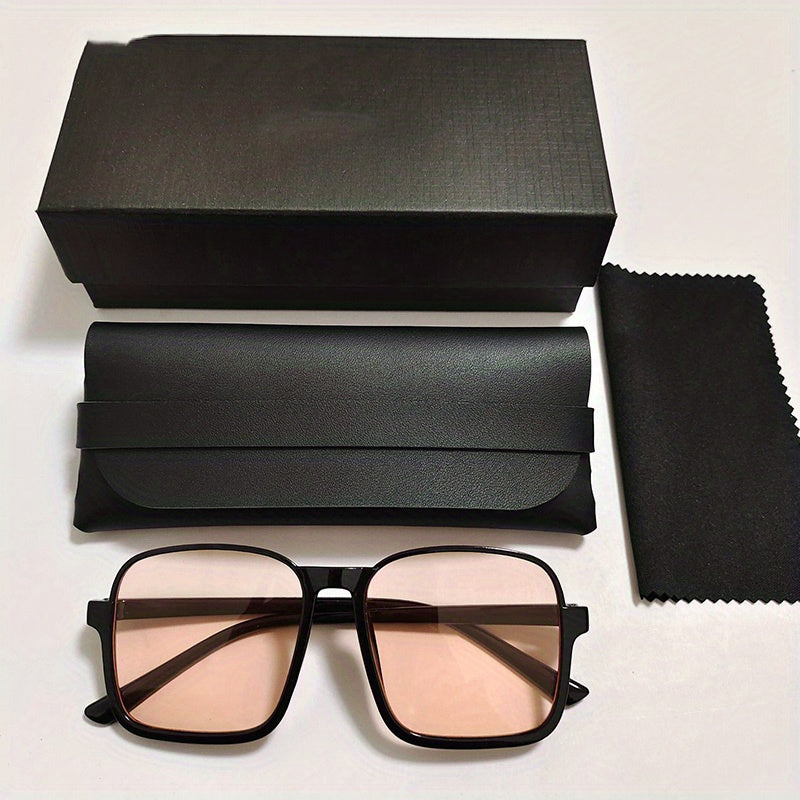 Retro Half Frame Sunglasses Square Large Frame