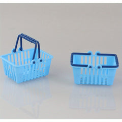 20pcs Mini Plastic Shopping Baskets - Colorful Retail Baskets for Playtime