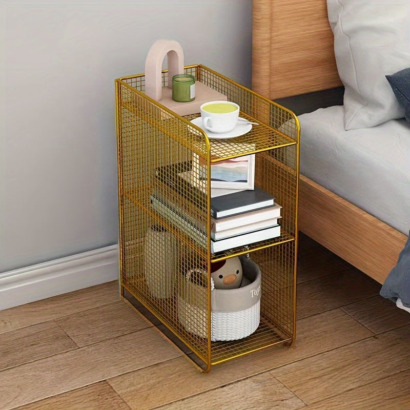 Metal Bedside Table 3 Tier Side Table