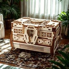 Wooden Puzzle Jewelry Box 3D Pop Up Toy Holiday Gift
