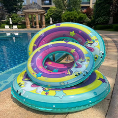 Baby Rainbow Horse Swimming Ring Inflatable Floating Ring