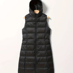 Slim Fit Sleeveless Puffer Jacket Hooded