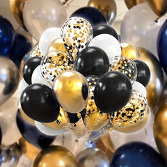 30 48cm 38pcs Latex Balloons Gold Birthday Wedding Party Prop Set