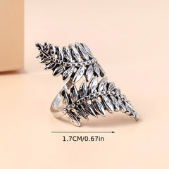 Vintage Leaf Design Finger Ring Jewelry