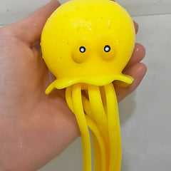 Funny Octopus Bath Toy Soft Colorful Spray Decompression Toy for Kids