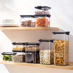 Airtight Food Storage Containers Clear Jars for Cereal Pasta Rice