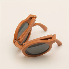 Kids Foldable Round Frame Sunglasses UV Protection