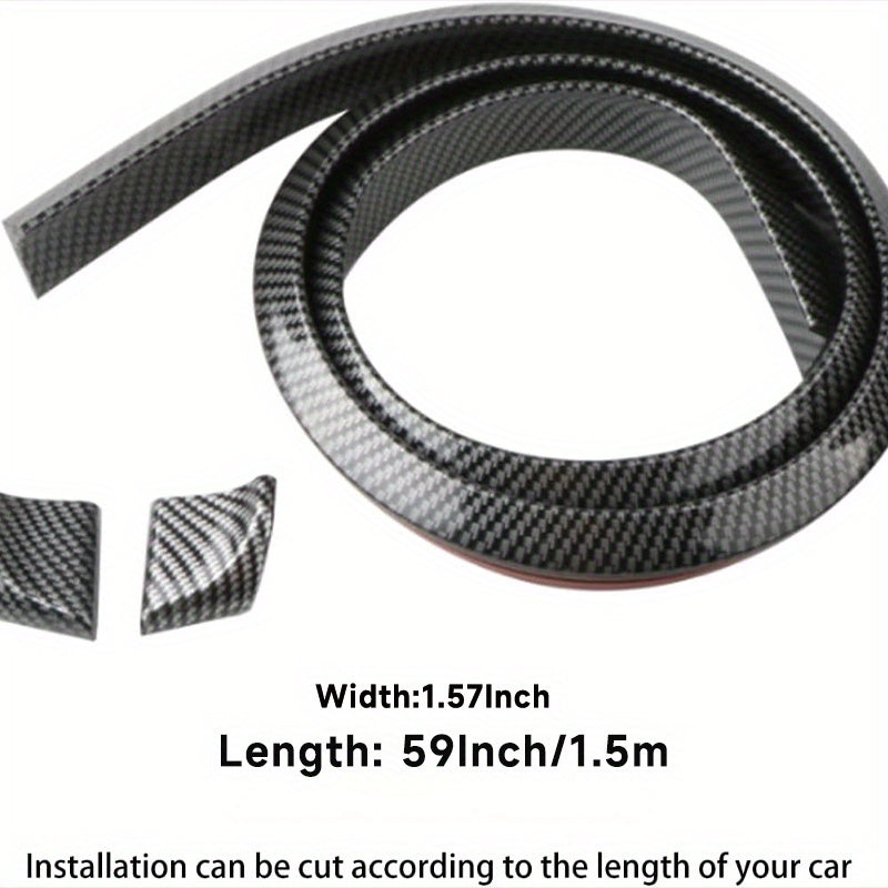 Carbon Fiber Pattern Car Rear Wing Decorative Strip, Hatchback General Purpose