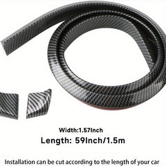 Carbon Fiber Pattern Car Rear Wing Decorative Strip, Hatchback General Purpose