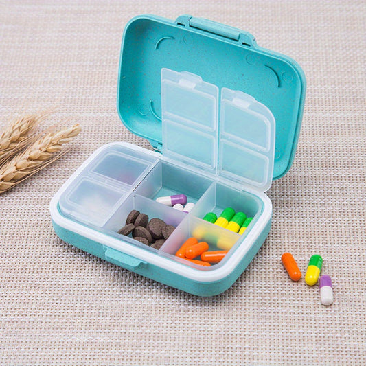 6 Compartment Pill Case Customizable Dividers Portable Medicine Organizer