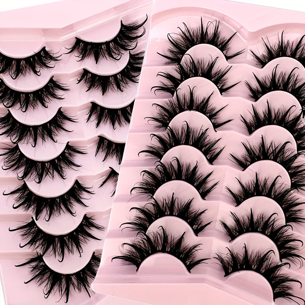 7 Pairs 3D Fluffy False Eyelashes Long Thick Natural Curling Extensions