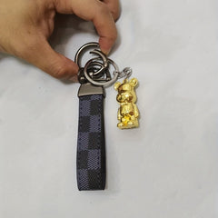 Metal Violence Bear Key Chain for Men, Car Key Backpack Pendant Gift
