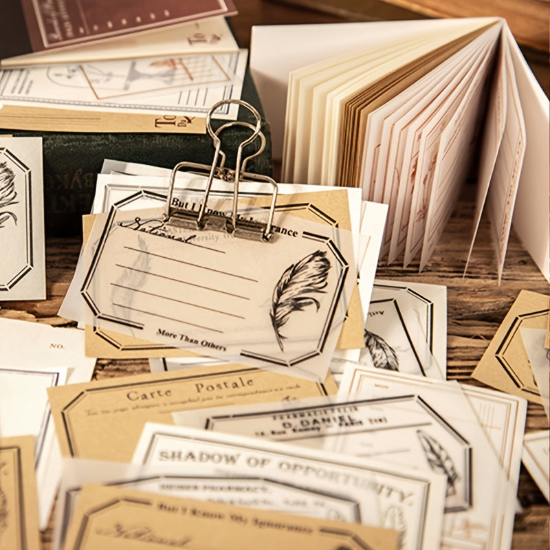 Inviscid Notepad Retro Decorative Paper for Reading Enthusiasts