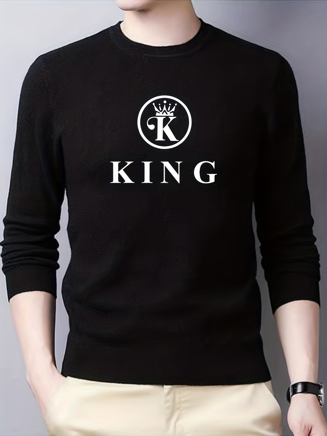 Men's Knitted Sweater Casual Warm Mid Stretch Pullover