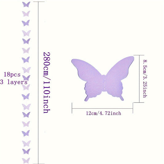 Large 3D Butterfly Flower String Wedding Party Decorations