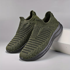 Men's Knitted Slip On Casual Shoes Breathable Lightweight Sock Shoes