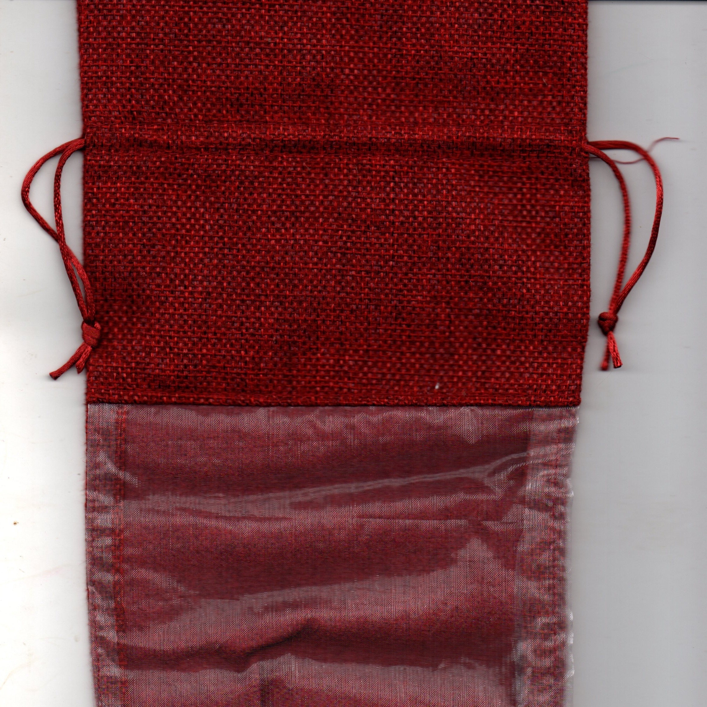 6pcs Burlap Wine Bottle Bag Drawstring Champagne Wine Bag With Hand Gift Bag