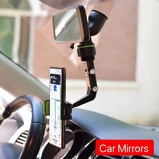 Car Rearview Mirror Phone Holder - Versatile Mount for Desk, Kitchen & More