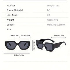 Y2K Square Sunglasses Block Anti Glare UV400