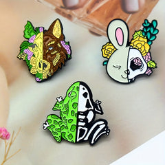 Animal Skull Brooch Lapel Pin Accessory