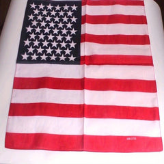 Cotton Sport Pocket Square Headscarf American Flag Print Headband Bandana