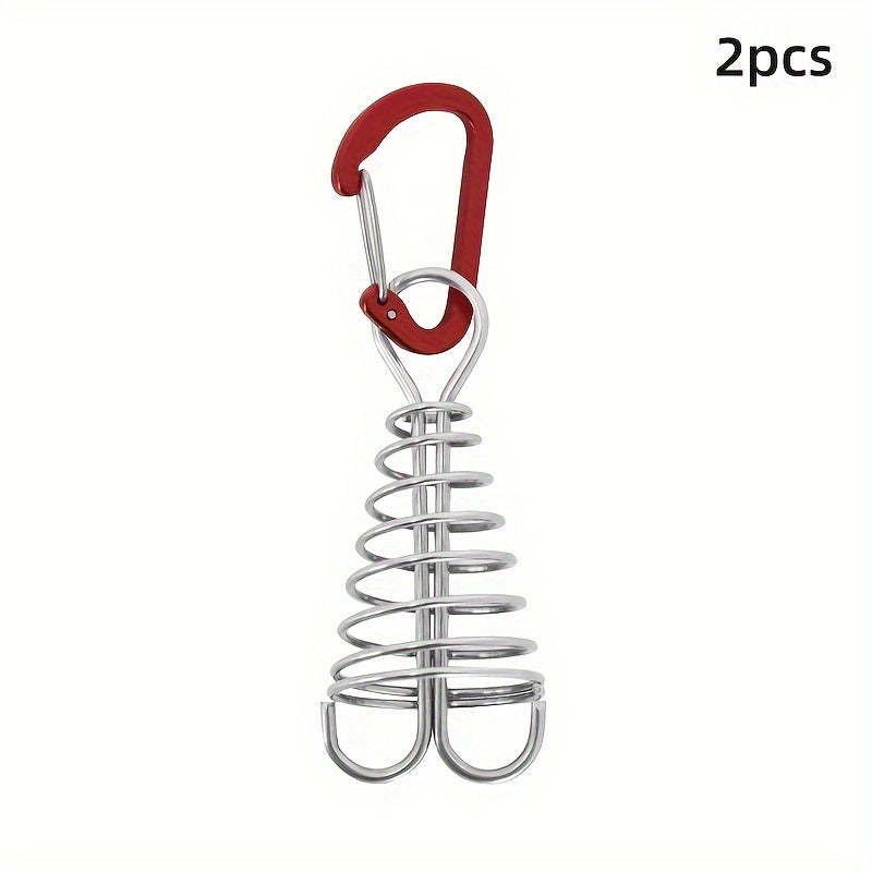 2pcs Stainless Steel Ground Nails for Plank Deck Boards & Camping Tents