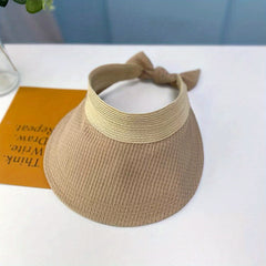 Embossed Visor Hat Wide Brim UV Protection Beach Hat