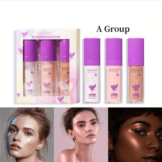 3 Pack Bronze Powder Glitter Body Shimmer Waterproof Makeup