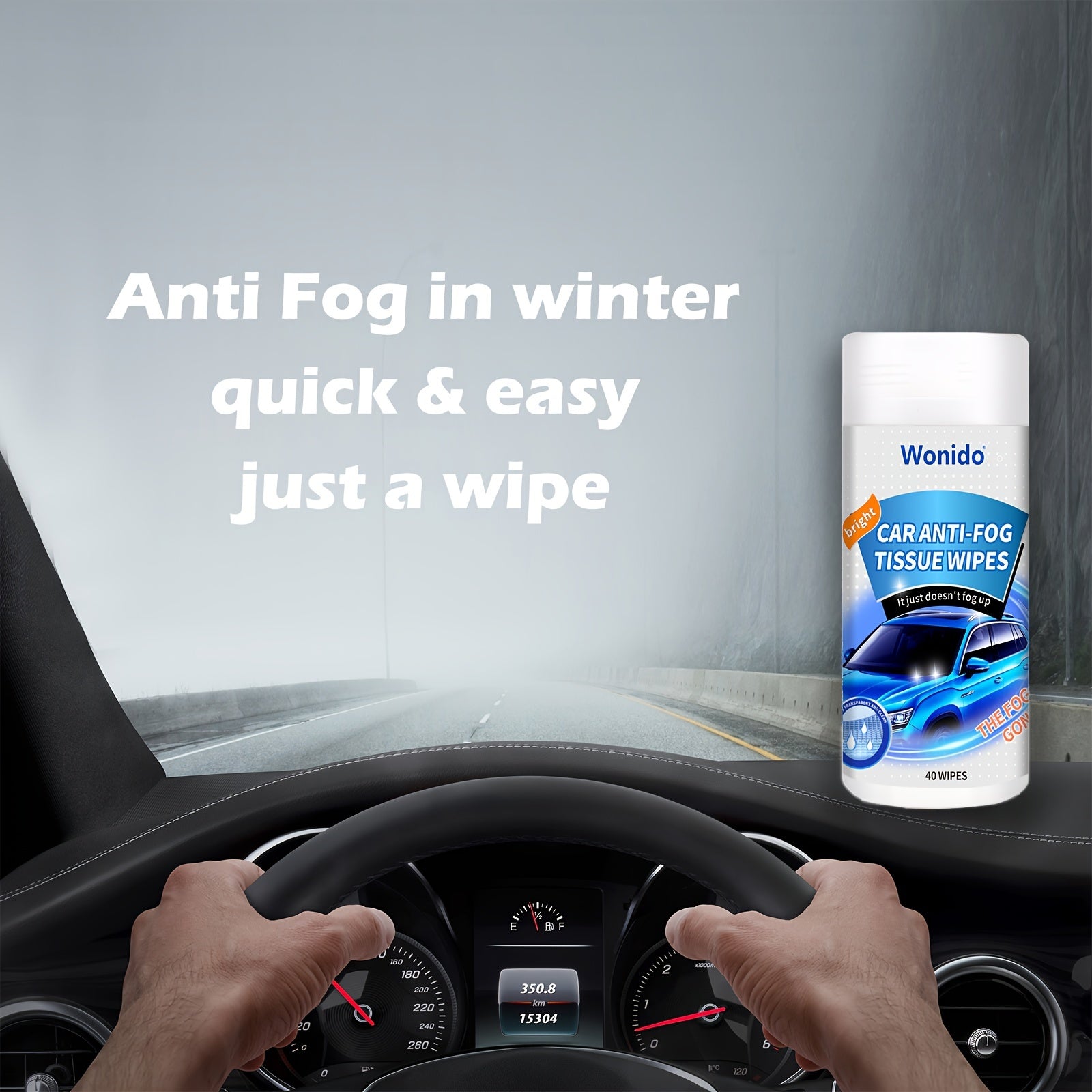 Long Lasting Car Windshield Defogging & Rainproof Wipes