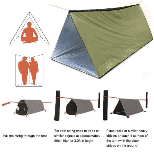 Emergency Survival Tent Windproof Tube Tent Camping Hiking