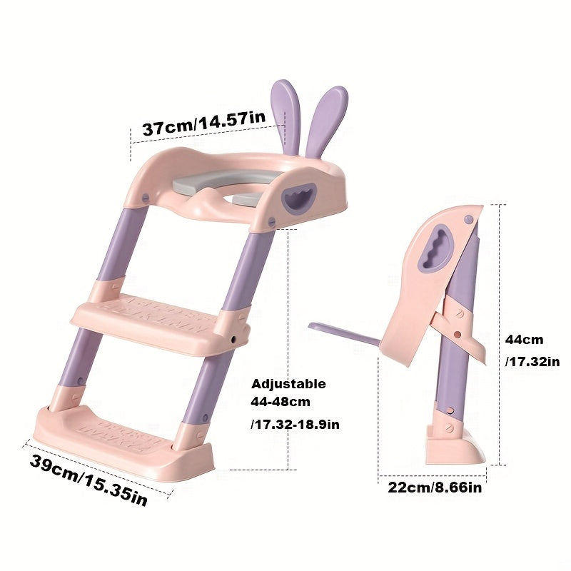 Adjustable Foldable Toilet Training Seat Ladder Boys Girls