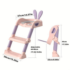 Adjustable Foldable Toilet Training Seat Ladder Boys Girls